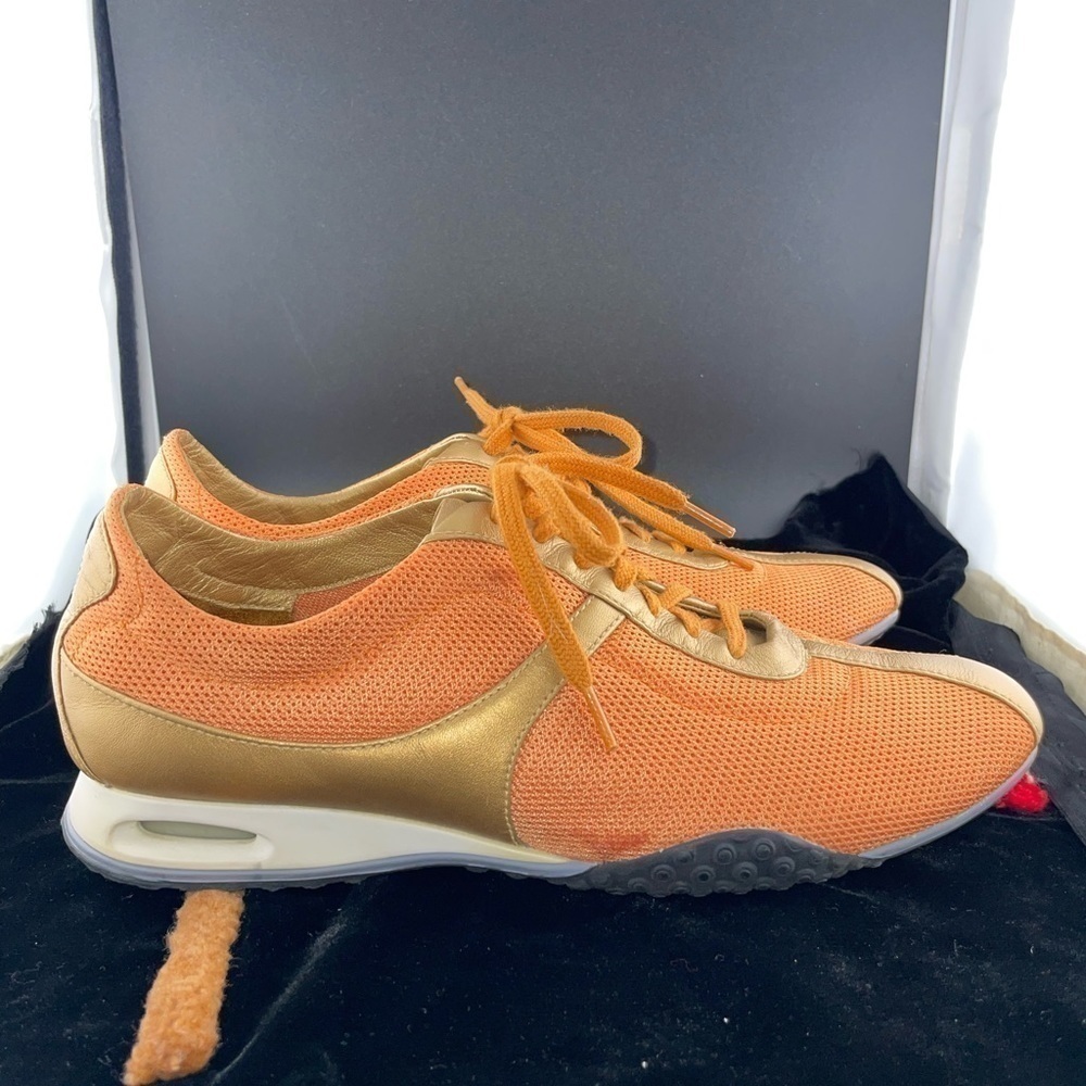 Cole Haan Womens Sneakers Shoes Orange Gold D18741 Low Top Lace Up Mesh 8 B﻿﻿﻿﻿﻿ - Picture 8 of 10